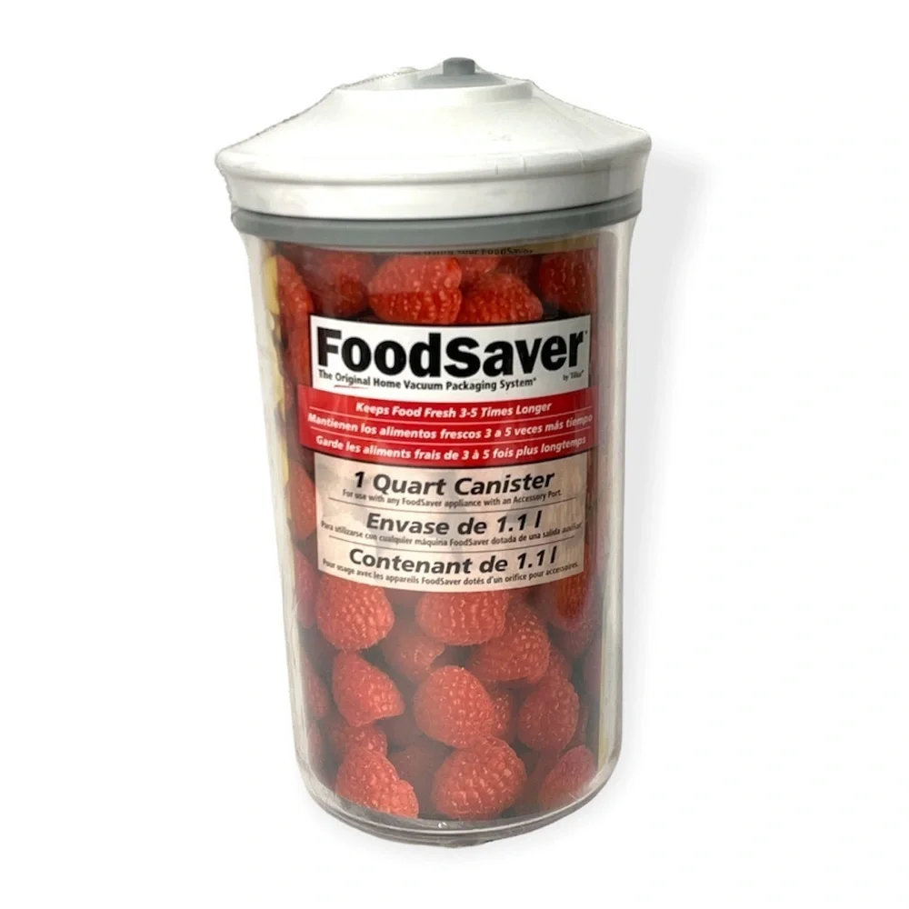 New Sealed FoodSaver 1 Quart Canister Storage Vacuum System Container 02-0030-00
